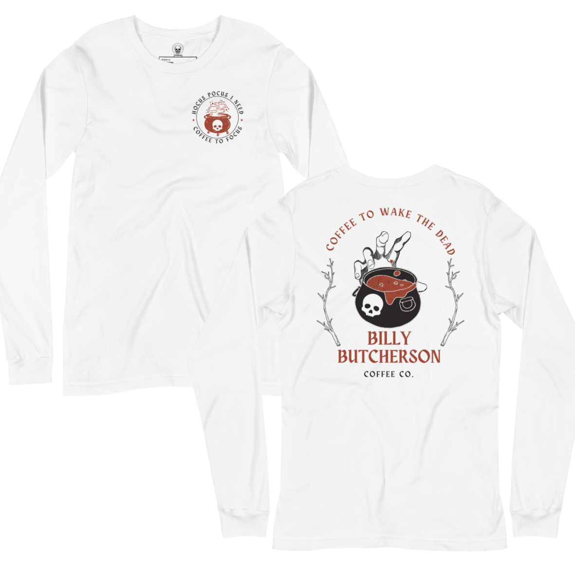 Hocus Pocus I Need Coffee To Focus Premium Long Sleeve
