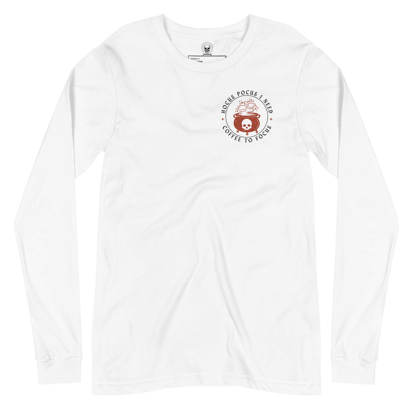 Hocus Pocus I Need Coffee To Focus Premium Long Sleeve